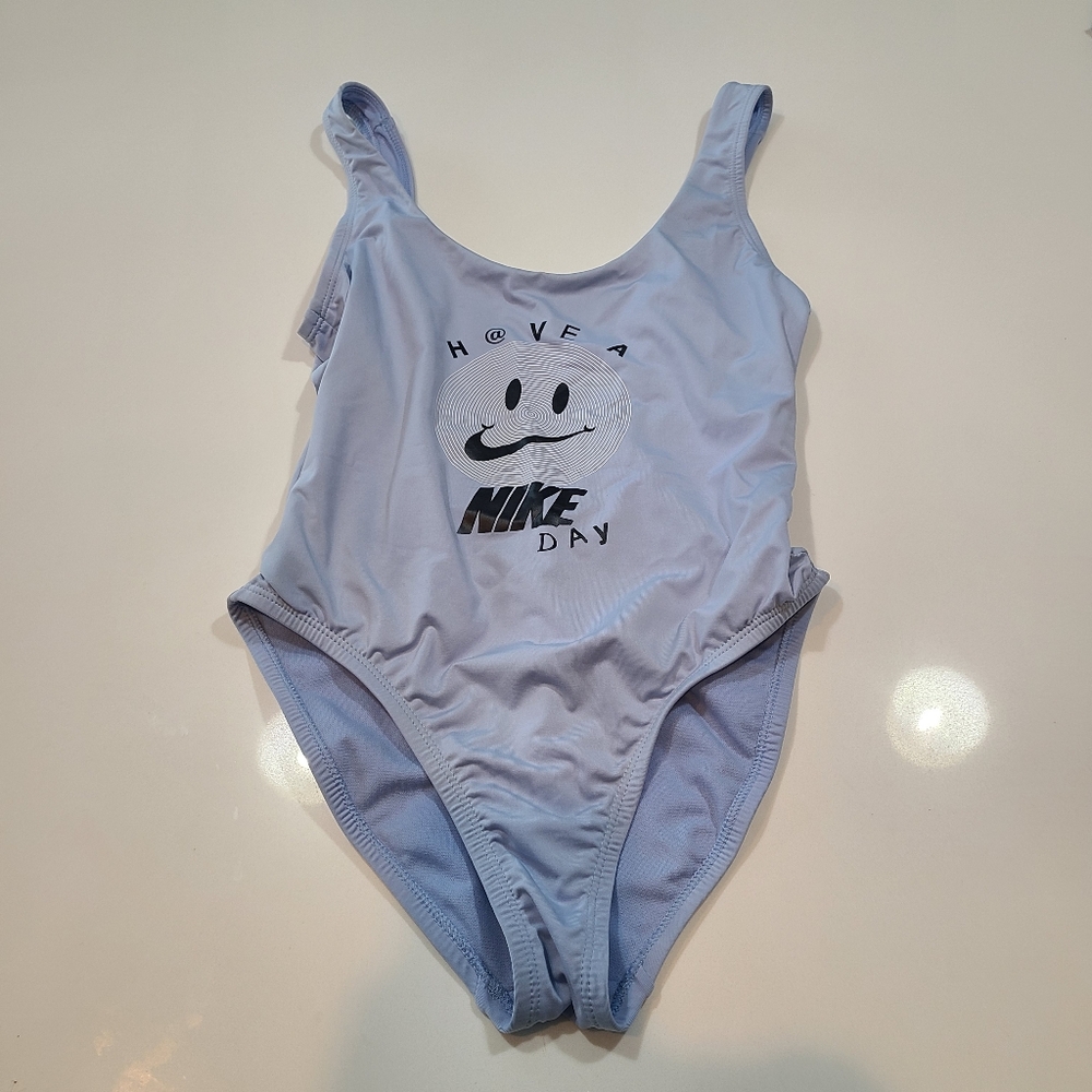 Nike One Piece Swimsuit in Light Blue in Size Small